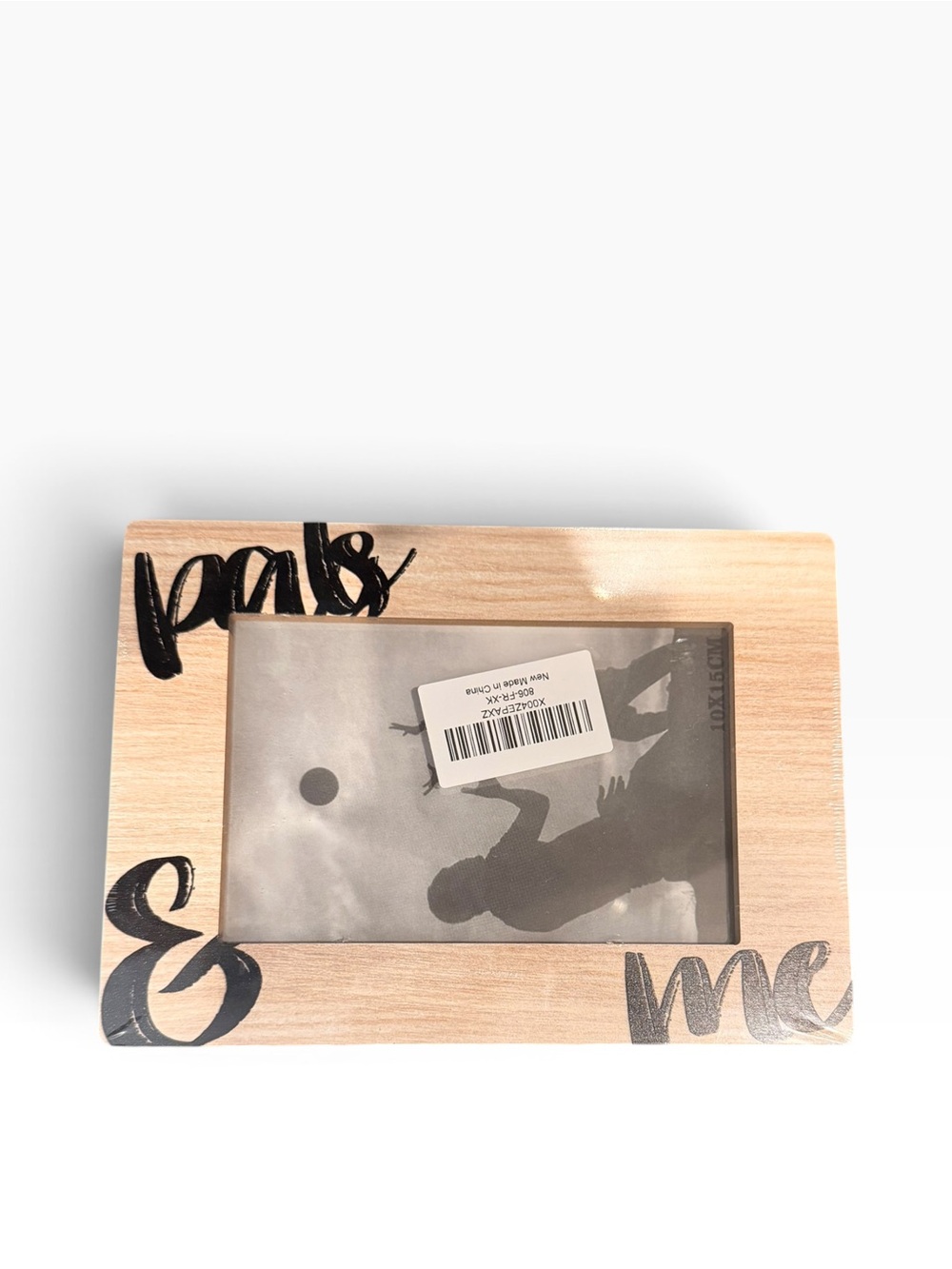 New- Wooden 'Pals & Me' Decorative Photo Frame - Natural Wood- 10X15 Inches